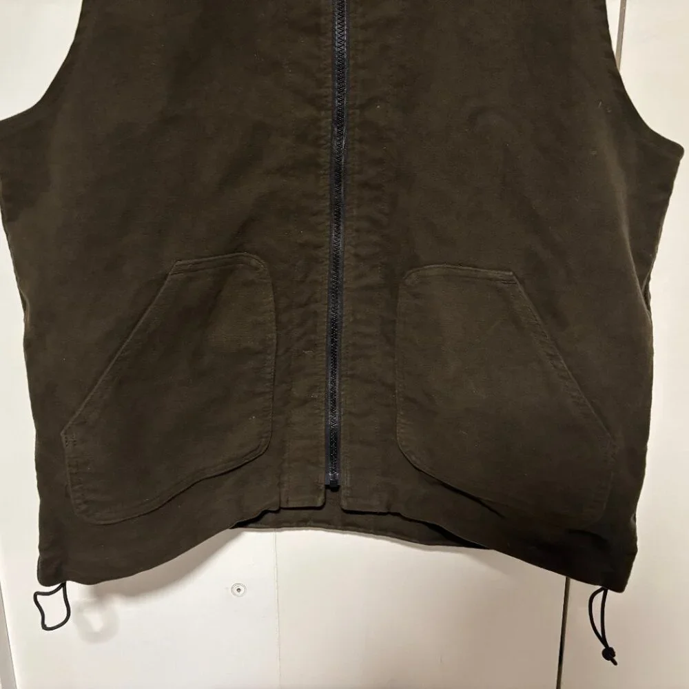 Filson Vest Liner Brown Full Zip Moleskin Hunting Casual Made in USA - Large - Picture 7 of 9